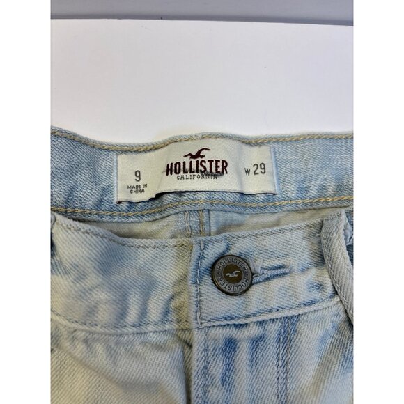 Hollister White Wash Denim Jean shorts (size 9) high rise distressed - Picture 2 of 7
